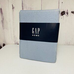 GAP Home Organic Cotton Shower Curtain 72x72” Jacquard Dyed Blue